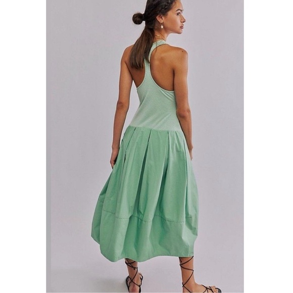 Free People Green Drops Of Venus Midi Dress - Picture 3 of 7